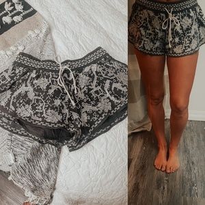 Grey Embroidered Urban Outfitters Shorts Size M